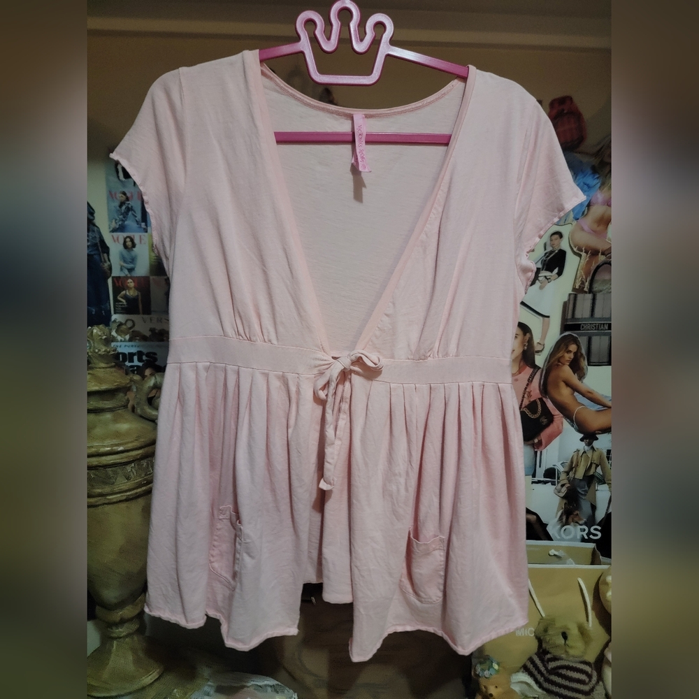 Vintage Victoria's Secret Light Pink BabyDoll Cardigan